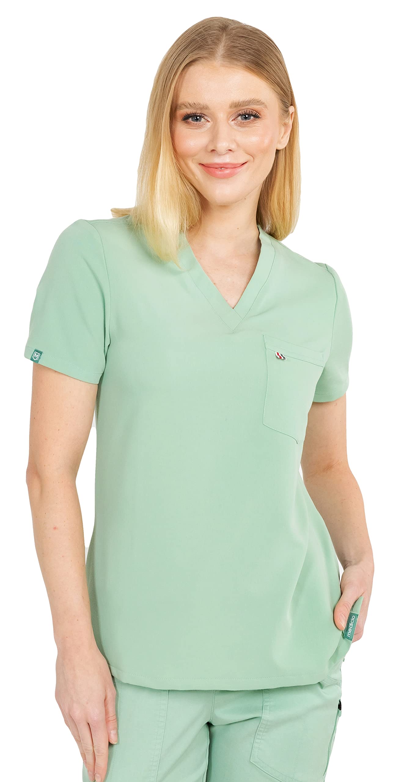Mediclo Women's Medical Scrub Top Sal Essential Eco Friendly
