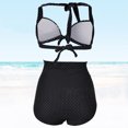 thumbnail image 2 of Bandage Bikini High Waist Bikini Wave Point Pattern Swimwear Two Pieces Bkini, 2 of 3