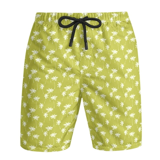 Aayomet Swim Shorts Men Short Cargo Pants Solid Stitching Pocket Pull Rope Shorts Fashion Hip Hop Style Loose (Green, XXXXL)