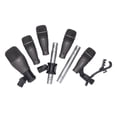 thumbnail image 2 of Samson DK707 7-Piece Drum Microphone Kit + Samson SR970 Professional Studio Headphones + 7x Mic Cable, 10 ft. XLR + 7x Rip Tie Cable Tie + Photo4Less Black Cleaning Cloth – Deluxe Accessory Bundle, 2 of 7
