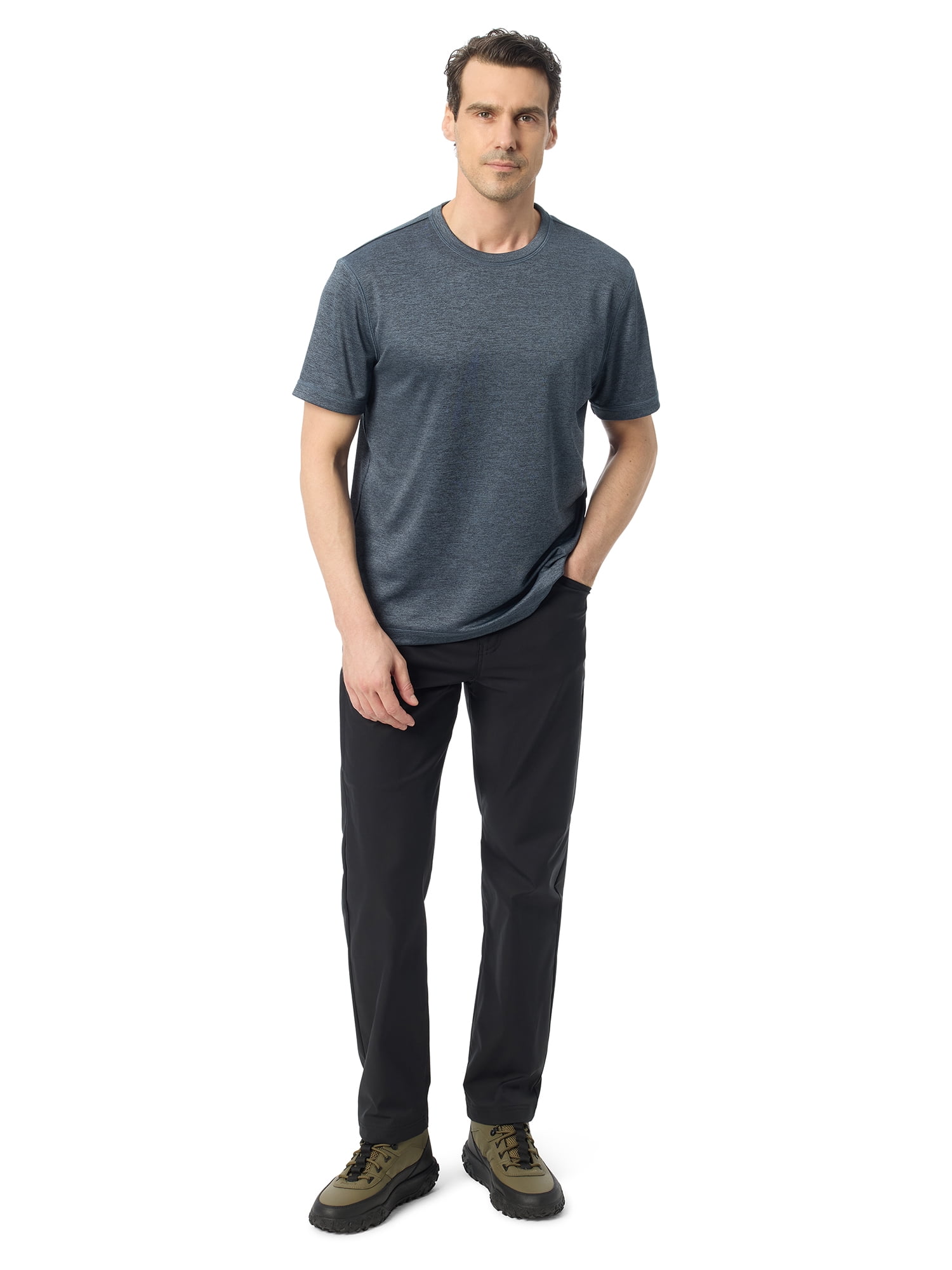 Bass & Co Men's & Big Men's Short Sleeve Hiker Tech Tee, Sizes S-XXXL