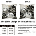 thumbnail image 4 of Black White Grey Gray Pillow Covers 20X20 Inch Set of 2, Modern Geometry Dahlia Floral Print Decorative Throw Pillow Covers Outdoor Farmhouse Cushion Case for Home Couch Sofa Bed Decoration, 4 of 5