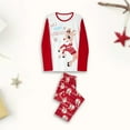 thumbnail image 2 of Ensemble de Pyjama Familial 2 Pcs Décontracté avec Orignal Imprimé, Haut à Manches Longues et Pantalon, Tenue Quotidienne, 2 of 8