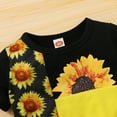 thumbnail image 5 of Dooleck Sunflower Outfit Baby Girl Short Sleeve Shirt Top Pant Infant Summer Clothes, 5 of 8