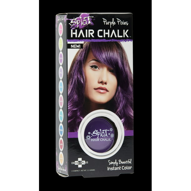 Splat Purple Pixies Hair Chalk, Temporary Purple Hair Color Highlights -  
