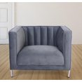thumbnail image 1 of K-LIiving Arthur Velvet Suede Fabric Single Sofa Chair, 1 of 2