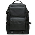 thumbnail image 1 of KAUKKO Vintage Casual polyster and Leather Rucksack Backpack (Nylon Black), 1 of 5