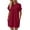 Wine, variant on Levmjia Women's Casual Short Sleeve Dress Crew Neck A Line Swing Dress with Pockets Solid Color Loose Fit Summer Beach Sundress