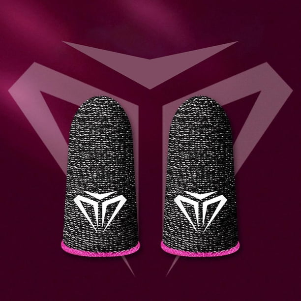 1 par de fundas para los dedos para PUBG, transpirables, a prueba de sudor, para la punta de los dedos (rosa)