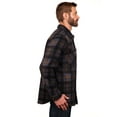 thumbnail image 4 of Bass Creek Outfitters Men's Plaid Bonded Winter Fleece Shirt Jacket, Sizes M-2XL, 4 of 11