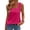 Hot Pink #047, variant on Women's Summer Tank Tops Sleeveless Square Neck Slim Fitted Casual Basic Tops, White M