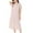 Pink, variant on CFLVAEK Cotton Robes for Women Casual Short Sleeve Snap Front House Coat Loose Fit Crewneck Sleepwear Solid Color Knee Length Loungewear Gray M