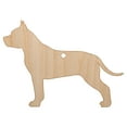 thumbnail image 1 of American Staffordshire Terrier Amstaff Dog Solid Wood Holiday Christmas Tree Ornament Unfinished DIY Pre-Drilled Craft, 1 of 7