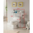 thumbnail image 6 of Derby Over The Toilet Bathroom Spacesaver Rack, White Metal & Marble Wood, 6 of 7