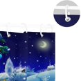thumbnail image 5 of Coolnut Christmas Small Village Bath Shower Curtain Liners 60x72in 100% Polyester Waterproof with Curtain Hook, 5 of 5