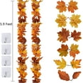 thumbnail image 4 of 2 Pack Fall Garland Maple Leaf, Hanging Vine Garland 6 Color Artificial Autumn Foliage Garland Thanksgiving Decor for Home, 4 of 5