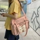 thumbnail image 4 of Sonducket Bolso impermeable duradero de PU con bolsos cruzados de moda para diversas ocasiones para mujer Tote Bolsas de mensajero y de hombro rosa, 4 of 6
