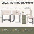 thumbnail image 2 of FANCROU 26" H Counter Height Bar Stools Set of 3, Fabric Barrel Stools with Back and Arms, Linen-Black Leg, 2 of 11