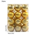 thumbnail image 3 of 24-Pack Christmas Ornament Balls 1.57x1.57in, Multicolor Tree Hanging Decor Set Gift Box with Hooks for Party Holiday Decoration(), 3 of 6