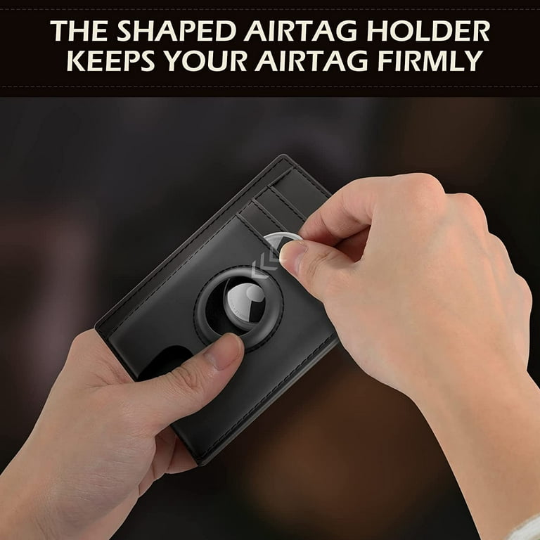 Minimalist AirTag Wallet, Order a Slim AirTag Leather Wallet with RFID  Blocking Technology