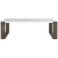 thumbnail image 2 of SAFAVIEH Bartholomew Scandinavian Lacquer Coffee Table White / Dark Brown, 2 of 5