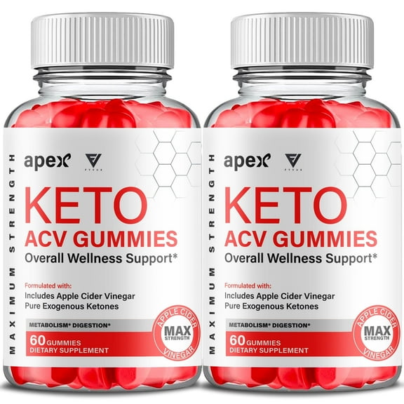 (2 Pack) Apex Keto   ACV 1000mg Gummies Apple Cider Vinegar Vitamin B12 Vitamin B6 Gut Health Digestion Support Reviews (120 Gummies)