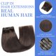 thumbnail image 2 of Extensiones de cabello YNSNR, cabello humano real, 35 cm, marrón oscuro, 80 g, 2 of 7