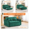thumbnail image 6 of Resenkos Sleeper Sectional Sofa Flannel Couch Pull-Out Bed and Adjustable Backrest, Green, 6 of 10