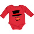 thumbnail image 3 of Inktastic Snowman with Top Hat and Carrot Nose Boys or Girls Long Sleeve Baby Bodysuit, 3 of 5