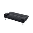 thumbnail image 5 of Folding Sofa Bed with Cup Holder Convertible Futon Couches Adjustable Backrest Modern PU Leather Furniture Upholstery for Living Room, 5 of 8