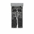 thumbnail image 2 of Grey Bedding Set with Sheet & Covers, Tree Illustration with Growing Branches Merry Seasonal Grass Bushes Nature, Printed Bedroom Decor 2 Shams, 4 Sizes, Grey White, by Ambesonne, 2 of 3