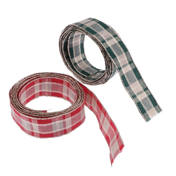 2 de cintas navideñas de poliéster de 25 mm de ancho con carrete para decoración navideña, envoltura de regalos, decoración de fiestas (multico Soledad Cintas de tela de satén Grosgrain