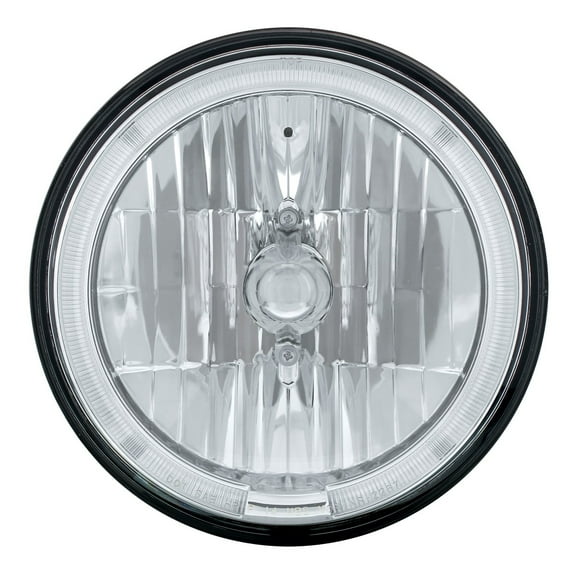 ULTRALIT - 7" Crystal Headlight With White LED Halo Ring