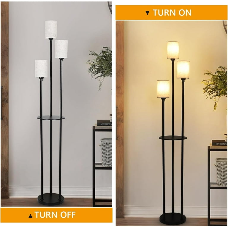 Lighting Fixtures Floor Lamp with Shelves, Modern Floor Lamps for