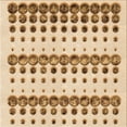 thumbnail image 1 of Ahgly Company Tapis d'Intérieur Lavable en Machine Carré Transitionnel Pêche Orange Profond, 7 Pieds Carré, 1 of 7