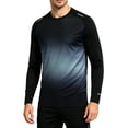 thumbnail image 3 of HOMADLES Mens Quick Dry Shirt Long Sleeve Soft Crewneck Shirts Breathable Lightweight Casual Tee for Gym Running Gray Size XS, 3 of 5