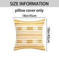 thumbnail image 7 of Unique Bargains Boho Striped Throw Pillow Covers Pack of 2 Yellow 18" x 18", 7 of 7