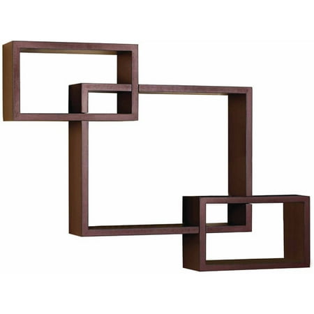 Melannco Interlocking Shelves, Set of 3, Red Rubbed 