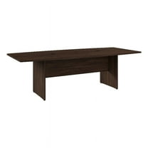 BBF 96"W Boat Shaped Engineered Wood Conference Table in Black Walnut