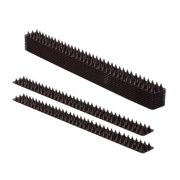 Outdoor Plastic Repellent Wall Defender Fence Spikes for Birds, 10 Pack Brown