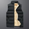 thumbnail image 6 of Men's Casual Winter Warm Zipper Sleeveless Vest Jacket - Unisex Coat for Layering, Snow Sports, and Holiday Events, Perfect for Gift Giving,Black,L, 6 of 7