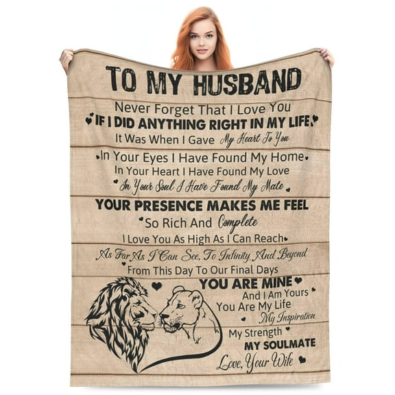 LHSHID Husband Gifts Blanket Husband Gifts from Wife Husband Gifts Ideas for Christmas Valentine's Day Father's Day Wedding Anniversary Mens Gifts for Husband Throw Blankets 30x40inch