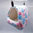 thumbnail image 2 of 8*8cm Warm Small Animal Nest Soft Pet Sleeping Bed Hamster Squirrel Guinea Pig Puppy Cat Dog Kennel House Bag, 2 of 6
