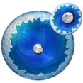 thumbnail image 4 of Novatto NSFC-017001CH Diaccio Blue/Silver Painted Glass Vessel Sink with Chrome Faucet, Drain and Mounting Ring, 4 of 4