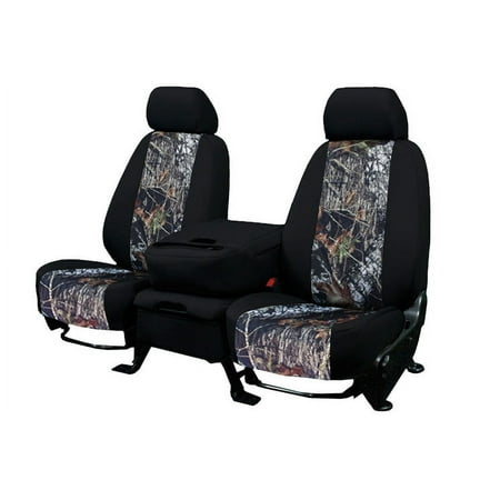CalTrend Rear 50/50 Split Bench Mossy Oak Seat Covers for 2017-2019 GMC Acadia - GM110-78MB New Brake Up Insert with Black Trim