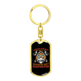 thumbnail image 4 of Smokin' Hot Firefighter Stainless Steel or 18k Gold Premium Swivel Dog Tag Keychain, 4 of 10