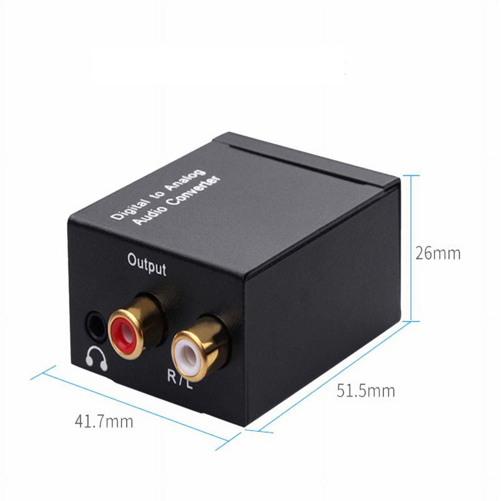 Digital Optical Coax to Analog RCA Audio Converter Adapter with Fiber Cable  - GoIceFish