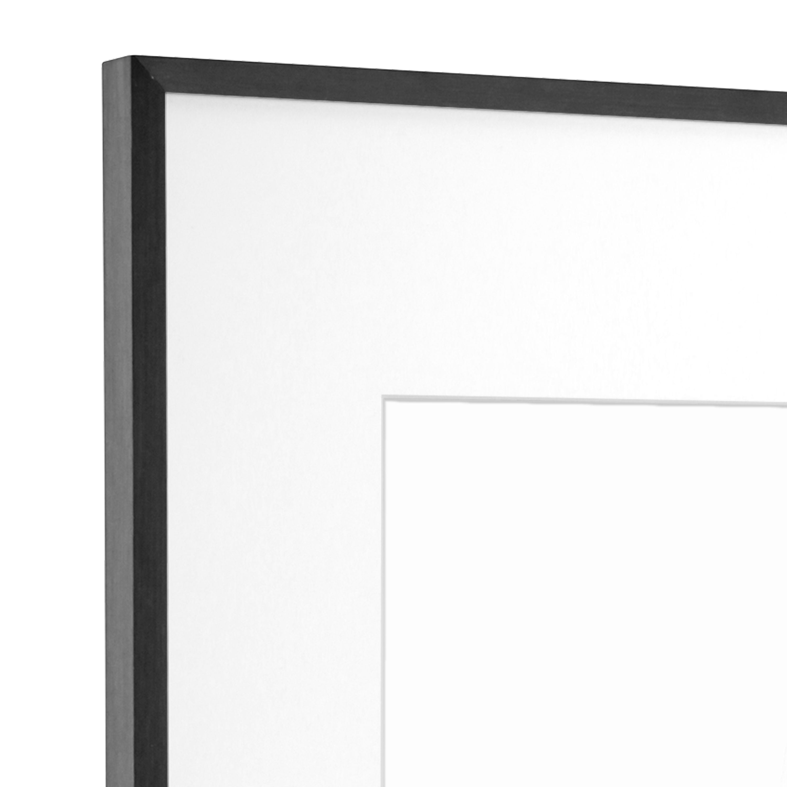 Better Homes & Gardens 16 x 20 Matted to 11 x 14 Metal Gallery Wall Picture Frame, Black, Non-Glare