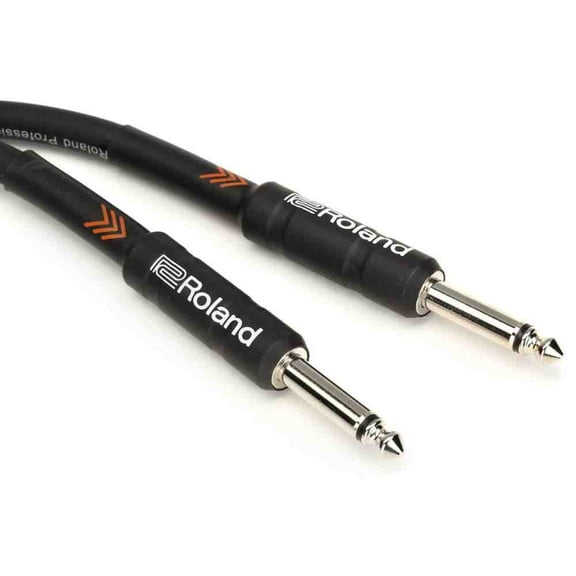 Roland RIC-B10 Black Series Instrument Cable, 10 Ft 3 M Straight/ Straight End