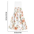 thumbnail image 6 of Yayeee Kitchen Hanging Hand Towels Set of 2 with Loop Bathroom Absorbent Tie Towel, Orange Floral Blooms, 6 of 7